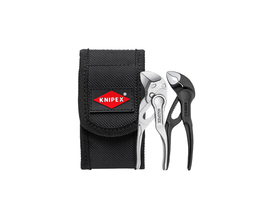 KNIPEX Mini Pliers Set XS — Cobra & Pliers Wrench with Belt Pouch