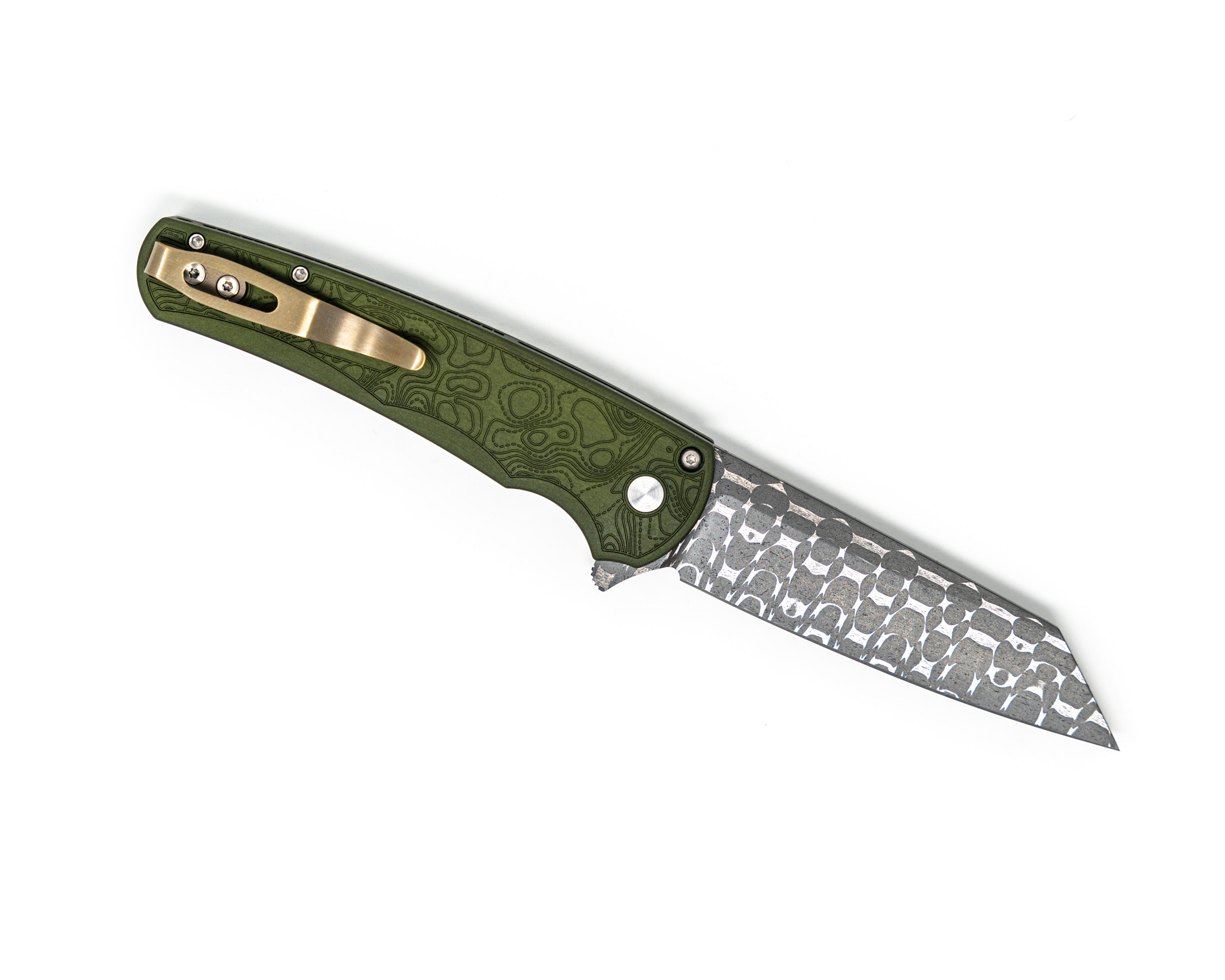 Pro-Tech Malibu Damascus Green Topo Overhead Backside View