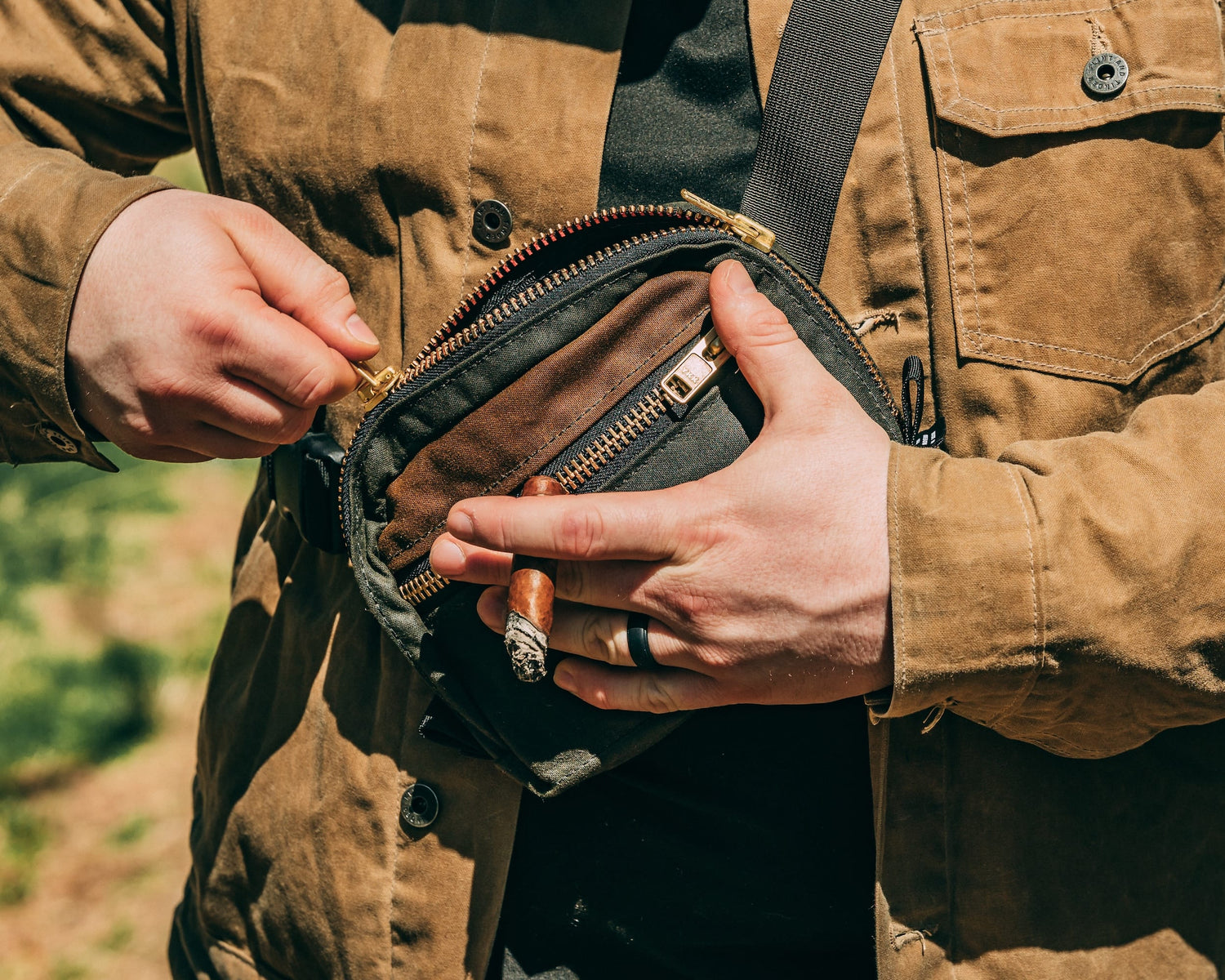 Waxed Canvas Belt Bag