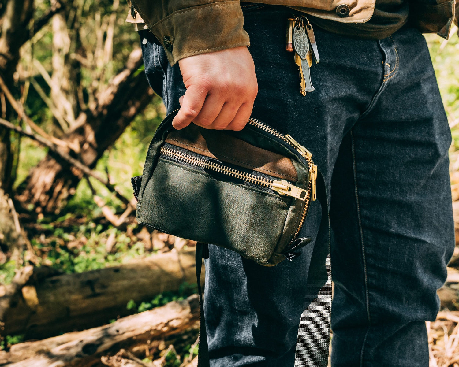Waxed Canvas Belt Bag