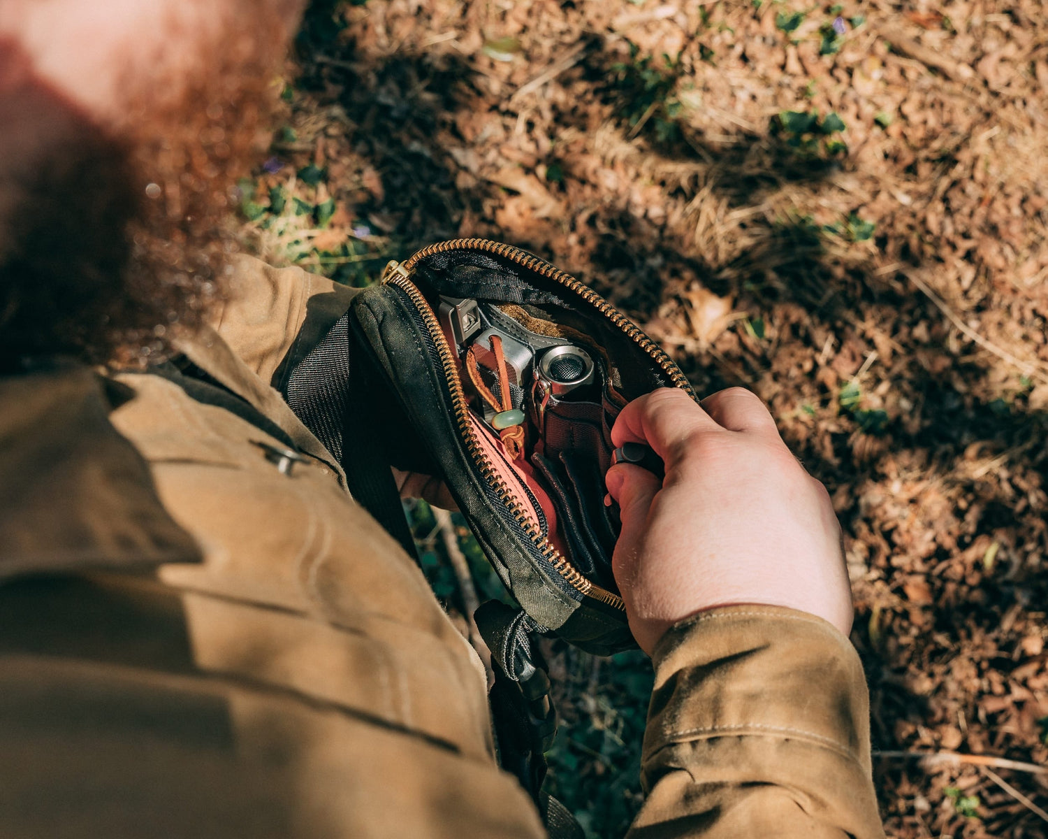 Waxed Canvas Belt Bag