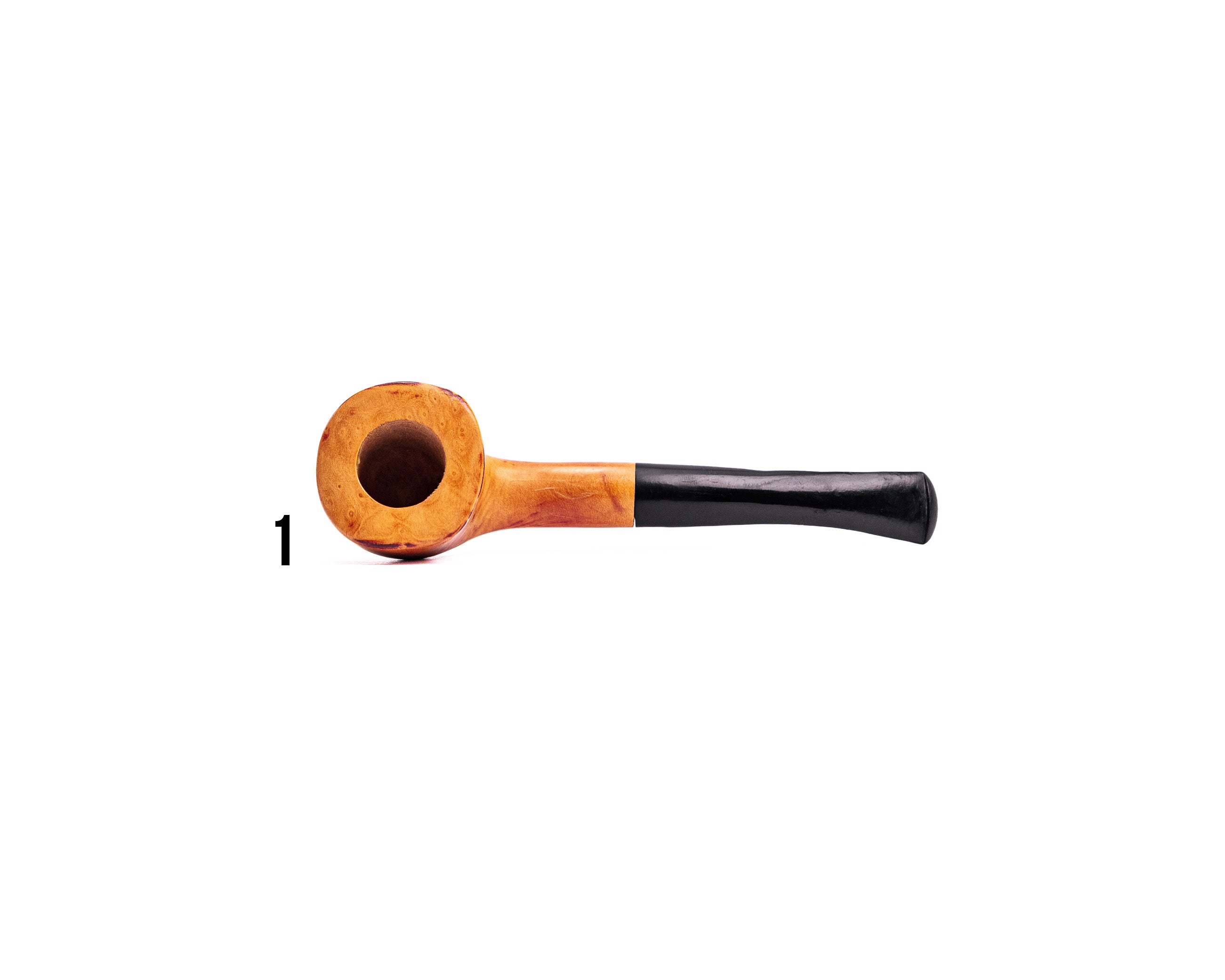 Clay Metalworks Briar Smoking Pipe — Vulcanite Stem, Natural Finish