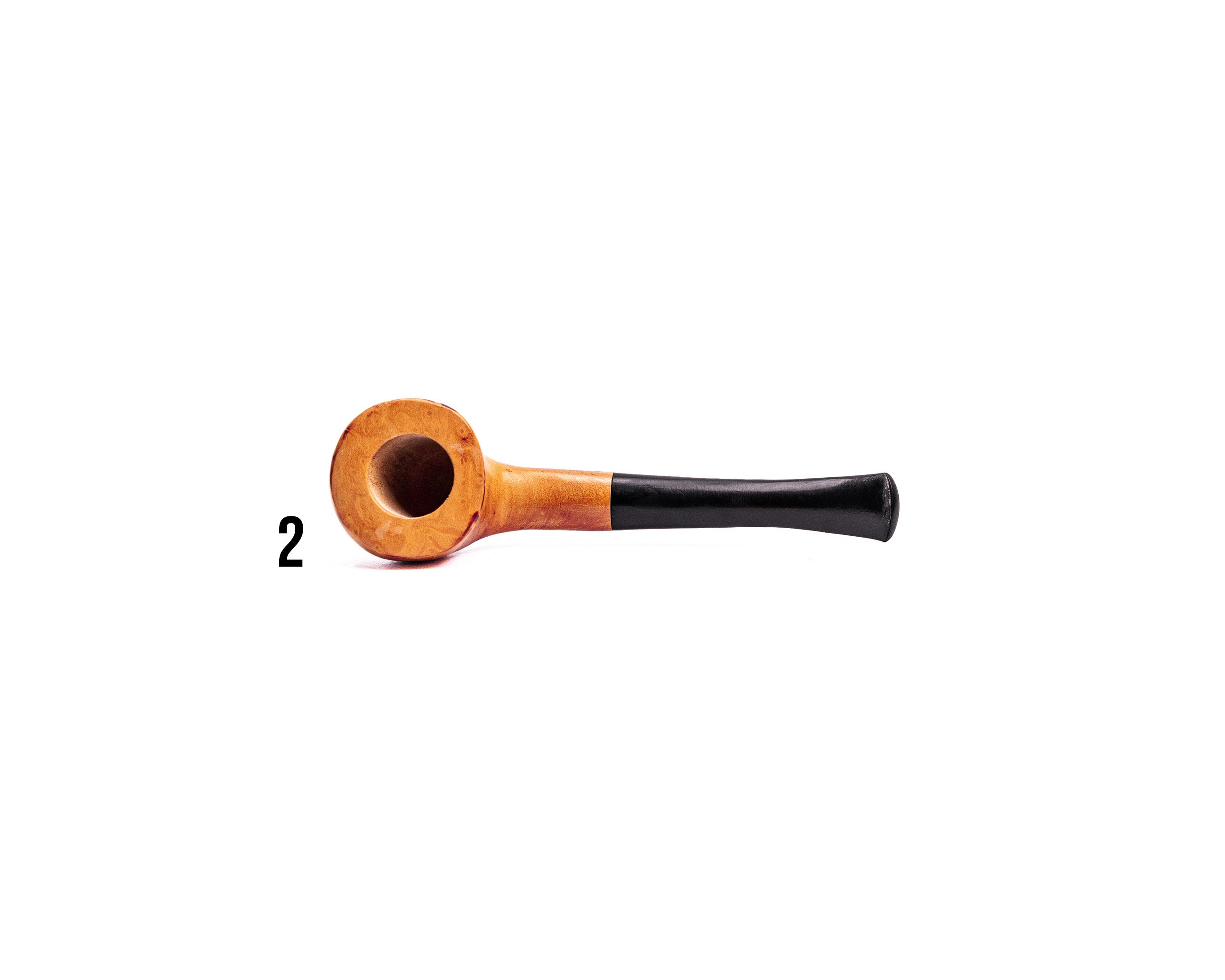 Clay Metalworks Briar Smoking Pipe — Vulcanite Stem, Natural Finish