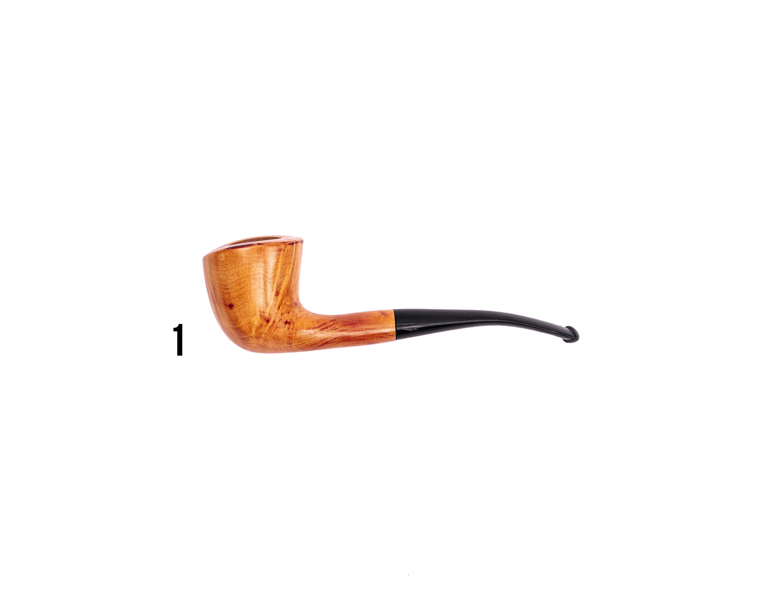 Clay Metalworks Briar Smoking Pipe — Vulcanite Stem, Natural Finish