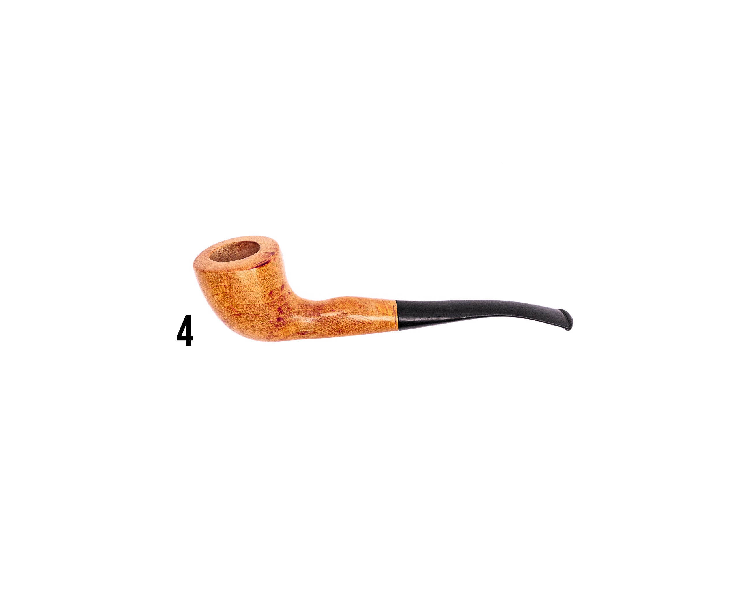 Clay Metalworks Briar Smoking Pipe — Vulcanite Stem, Natural Finish