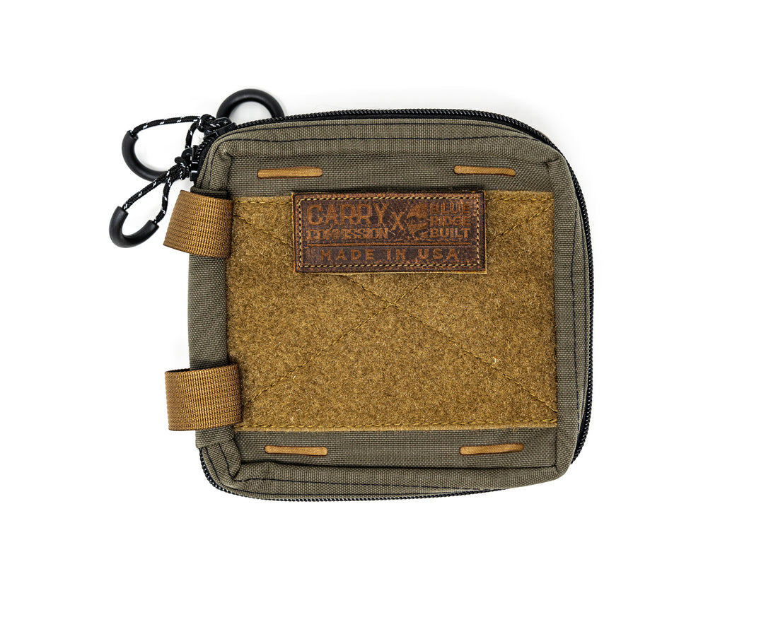 Carry Commission / Blue Ridge Overland Gear EDC Pouch Bundle front overhead view on white background