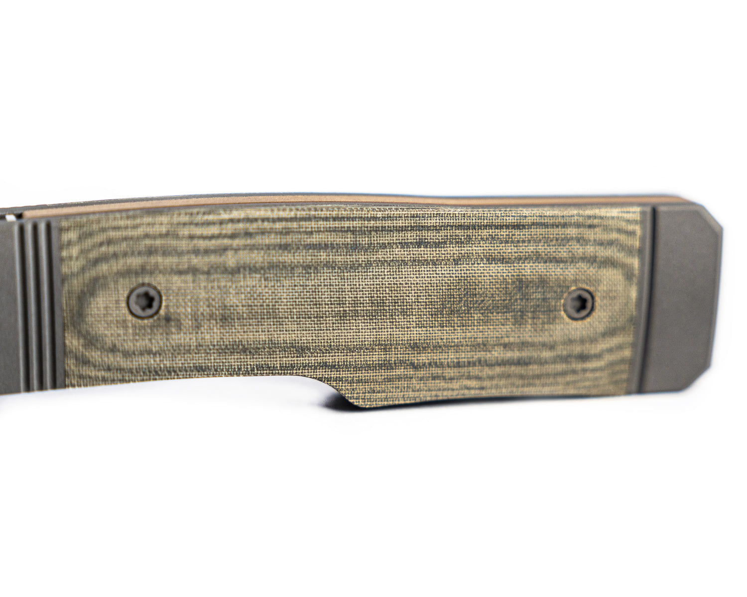 Gunslinger Jack Knife micarta handle scales on white background