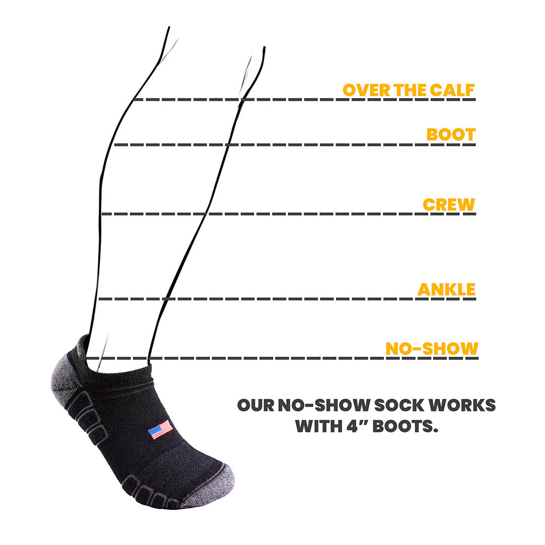 No-Show Wool Work Sock
