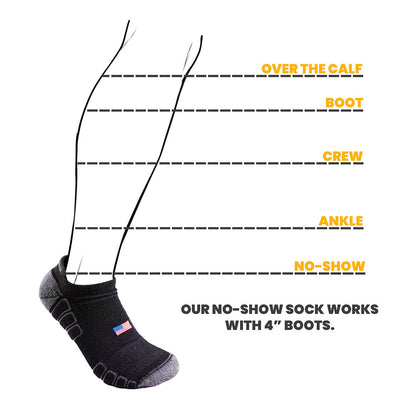 No-Show Wool Work Sock