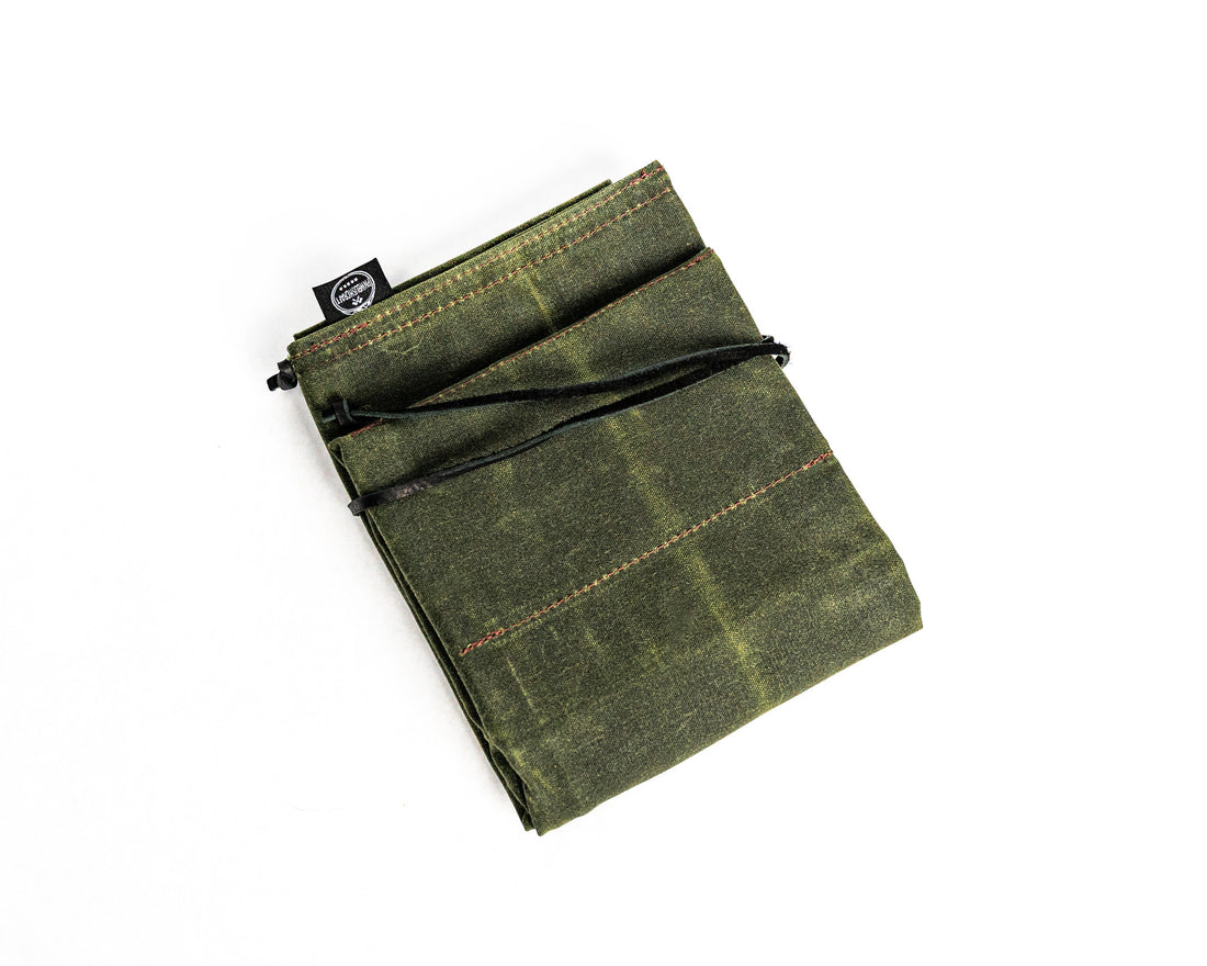 View of Birch Waxed Canvas Knife Roll Folded