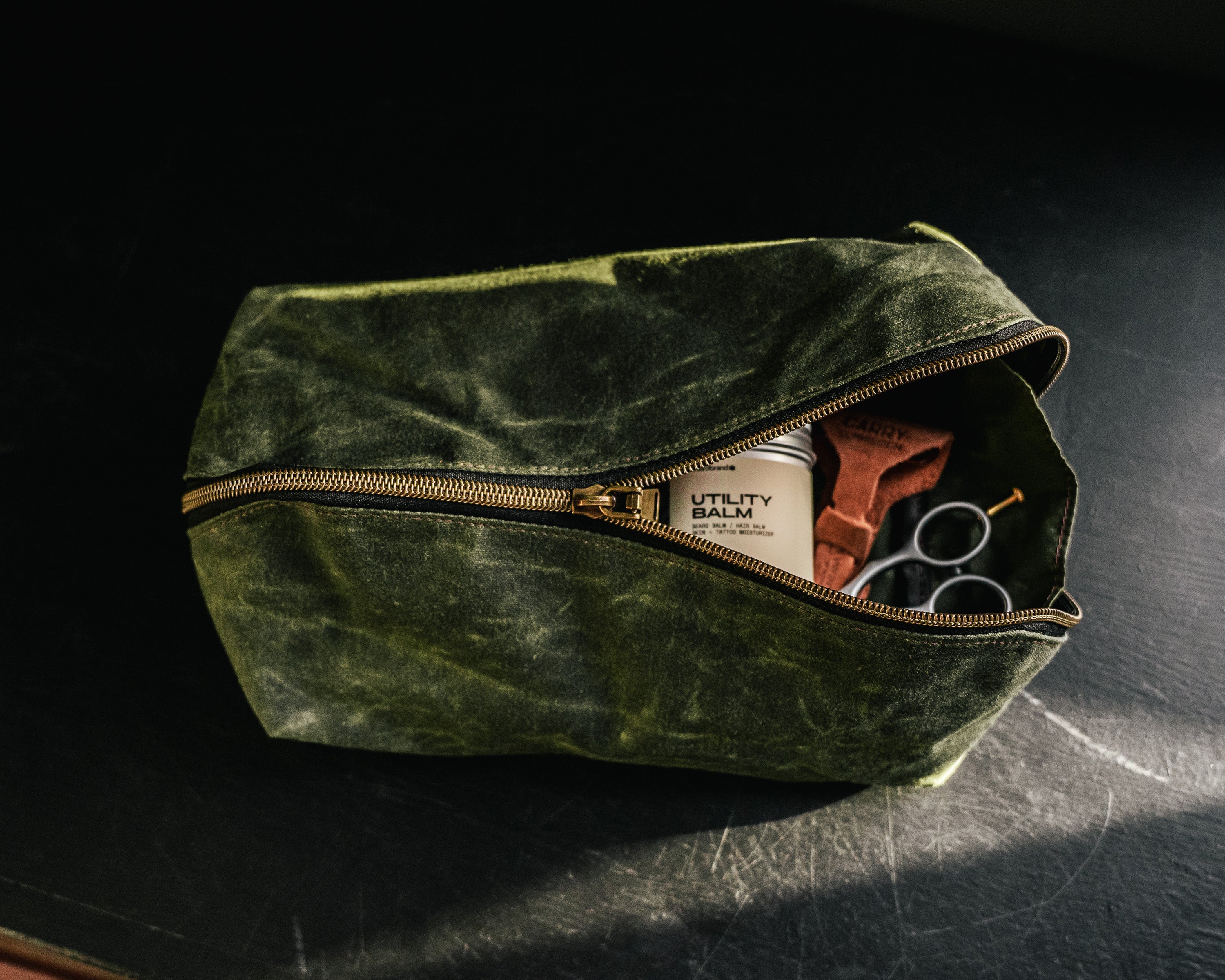 CC Waxed Canvas Dopp Kit