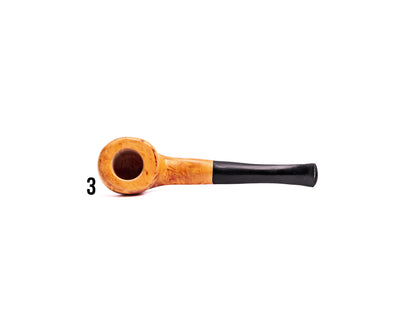 Clay Metalworks Briar Smoking Pipe — Vulcanite Stem, Natural Finish