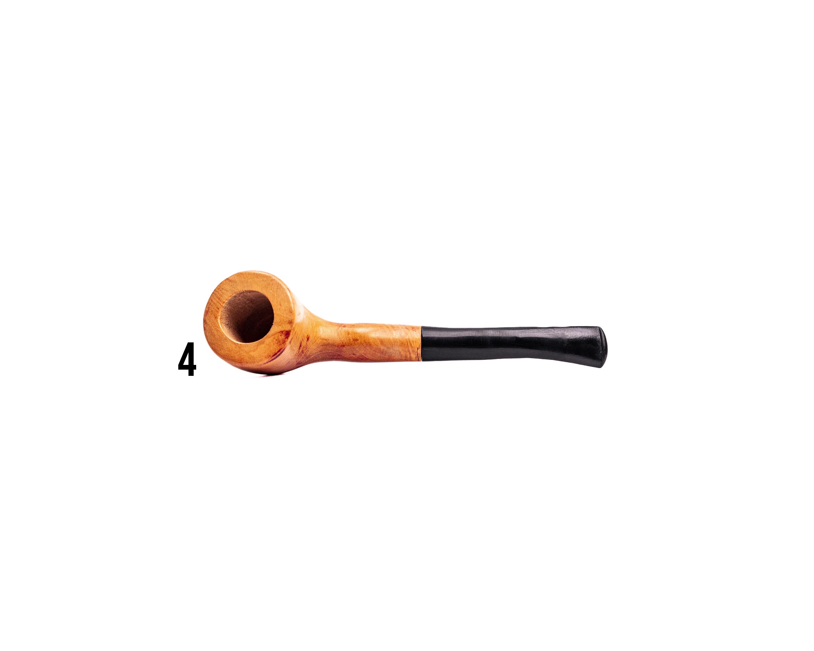Clay Metalworks Briar Smoking Pipe — Vulcanite Stem, Natural Finish