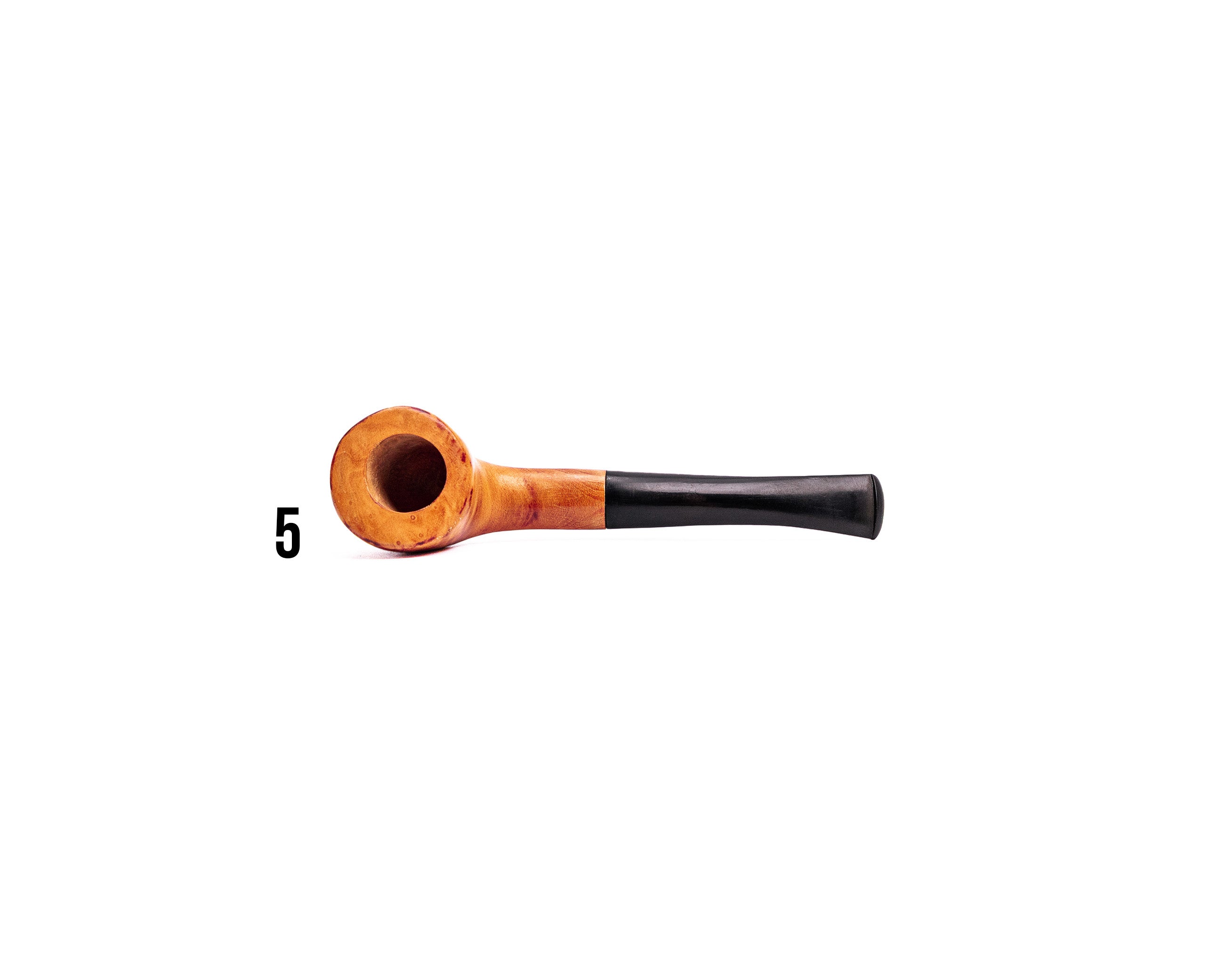 Clay Metalworks Briar Smoking Pipe — Vulcanite Stem, Natural Finish