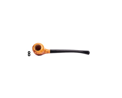 Clay Metalworks Briar Smoking Pipe — Vulcanite Stem, Natural Finish