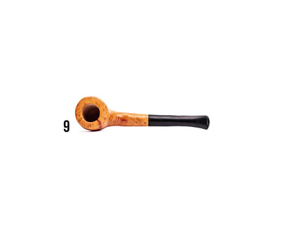 Clay Metalworks Briar Smoking Pipe — Vulcanite Stem, Natural Finish