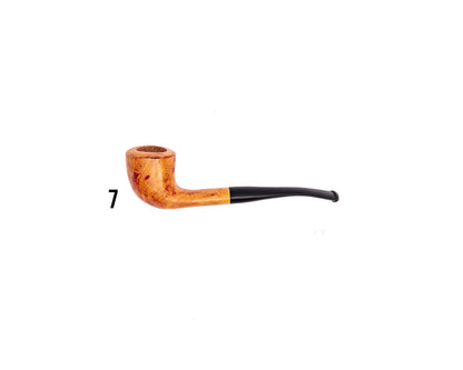 Clay Metalworks Briar Smoking Pipe — Vulcanite Stem, Natural Finish