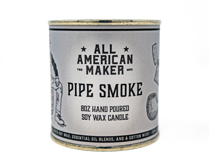 Front view of the Pipe Smoke All American Maker Candle