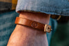 Carry Commission and Rustic Heirloom Leather Strap featured on model's wrist.